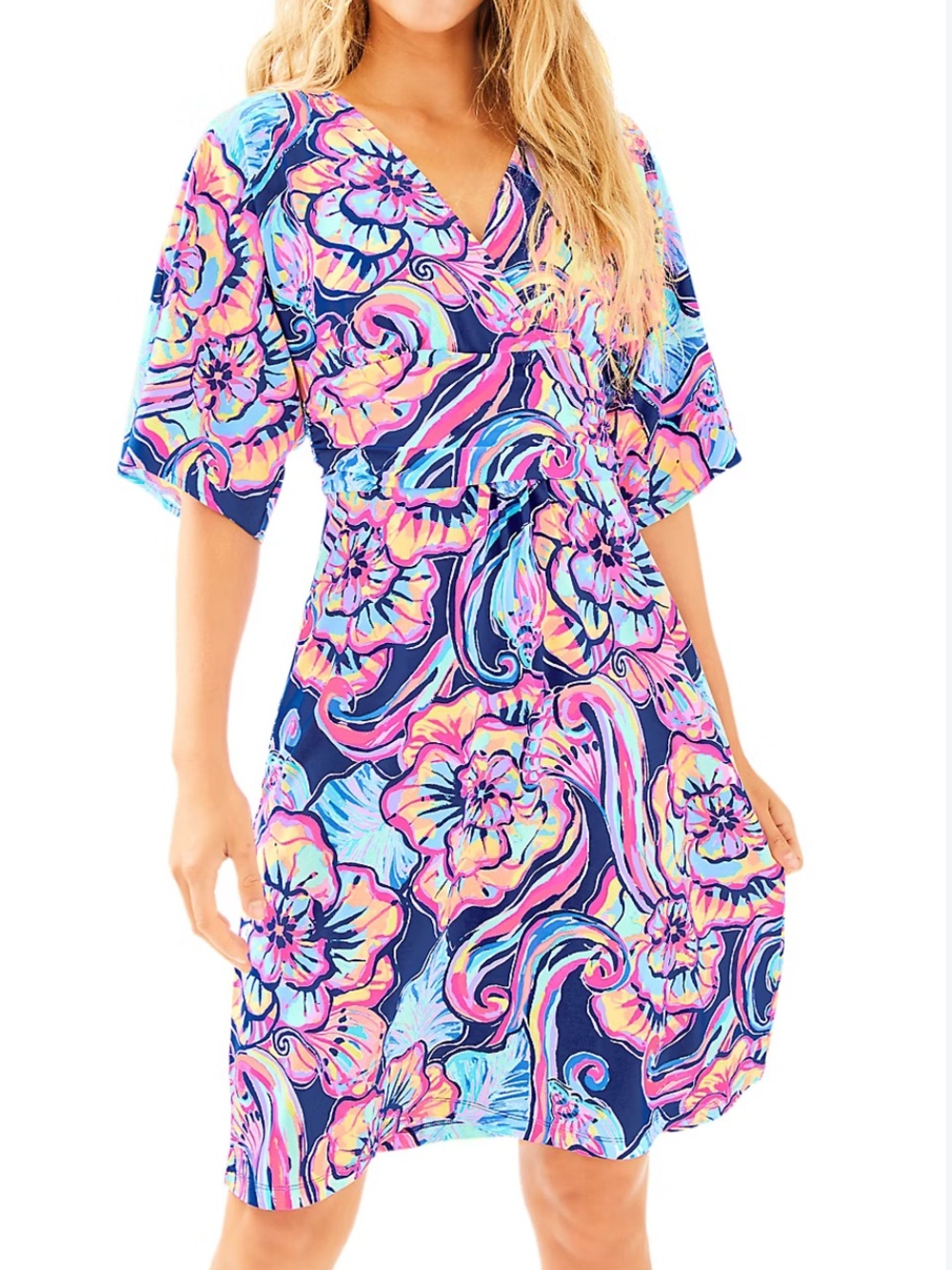 Lilly Pulitzer Parigi Nauti Navy Boho Bateau Dress